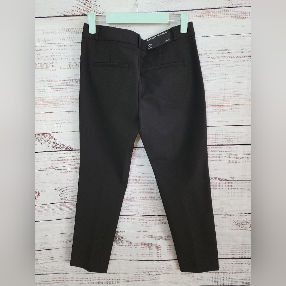 Banana republic NWTS S2 Black Straight Leg Pants - Picture 2 of 4